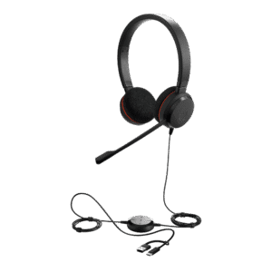 Jabra Evolve 20 Duo USB Headset - Updated USB C/A Version